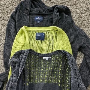 Lot of 3 American Eagle Sweaters